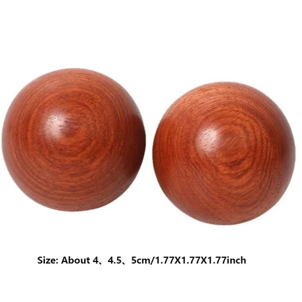 2Pcs Wooden Baoding Balls Massage Hand Exercise Massage Balls Stress Ball  Health Therapy