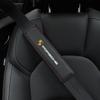 2pcs Leather Car seat belt Nappa Shoulder Protector Car Accessories For Porsche Panamera Cayenne Taycan 911 718 Macan Carrera-GT GO3