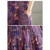 DIMANAF 2025 Damen Sommerkleid Übergröße Basic Vintage Druck Floral Lässig Oversized Lang Locker Kleid