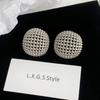 Doudou's Exquisite Hollow Sphere Gold Stud Earrings for Women - Niche Design, Luxurious and Bold Statement Ear Jewelry