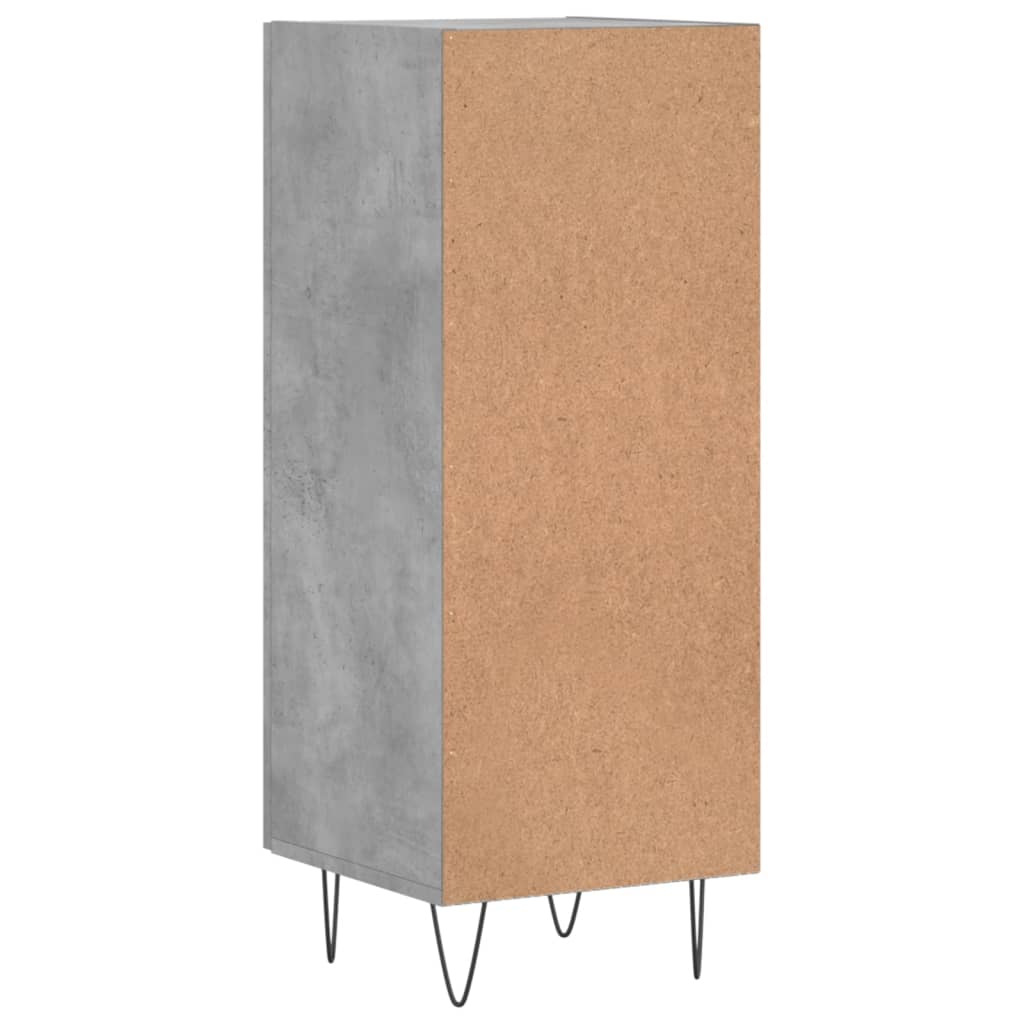 Vidaxl Szafka, Szarość Betonu, 34,5X34X90 Cm, Materiał Drewnopochodny