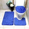 Bath Mat Set Toilet Lid Cover Water Absorbent Shower Mats Comfortable for