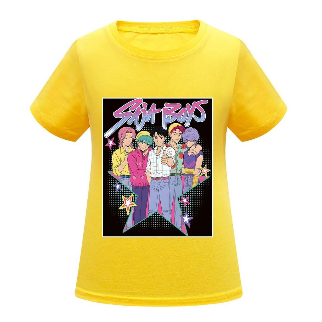 Kids Girls Anime Cartoon K-POP Rumi Zoey Mira Printed Casual Short Sleeves T-Shirt Top