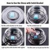 Outdoors Stainless Steel Alcohol Stove with Pot Portable Burner Rustproof Anti-corrosion Cooking