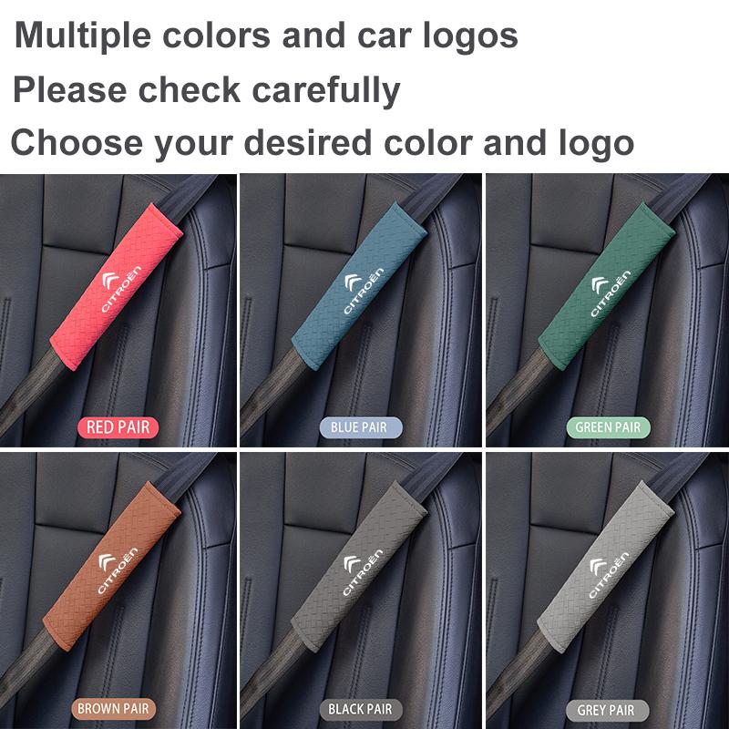Car Badge Seat Belt Shoulder Cover Protection Seatbelt Padding For Citroen C8 DS3 C6 C3 Vts C4 Saxo C4L C5 C2 C1 Xsara C3-XR