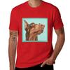 Regal and Majestic Red Doberman Pincher Painting, Dobie Dog Portrait T-Shirt customizeds kawaii clothes tops mens t shirts