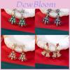 Christmas Snowflake Earrings With Colorful Bell And Glittering Accents For Holiday Festivities
