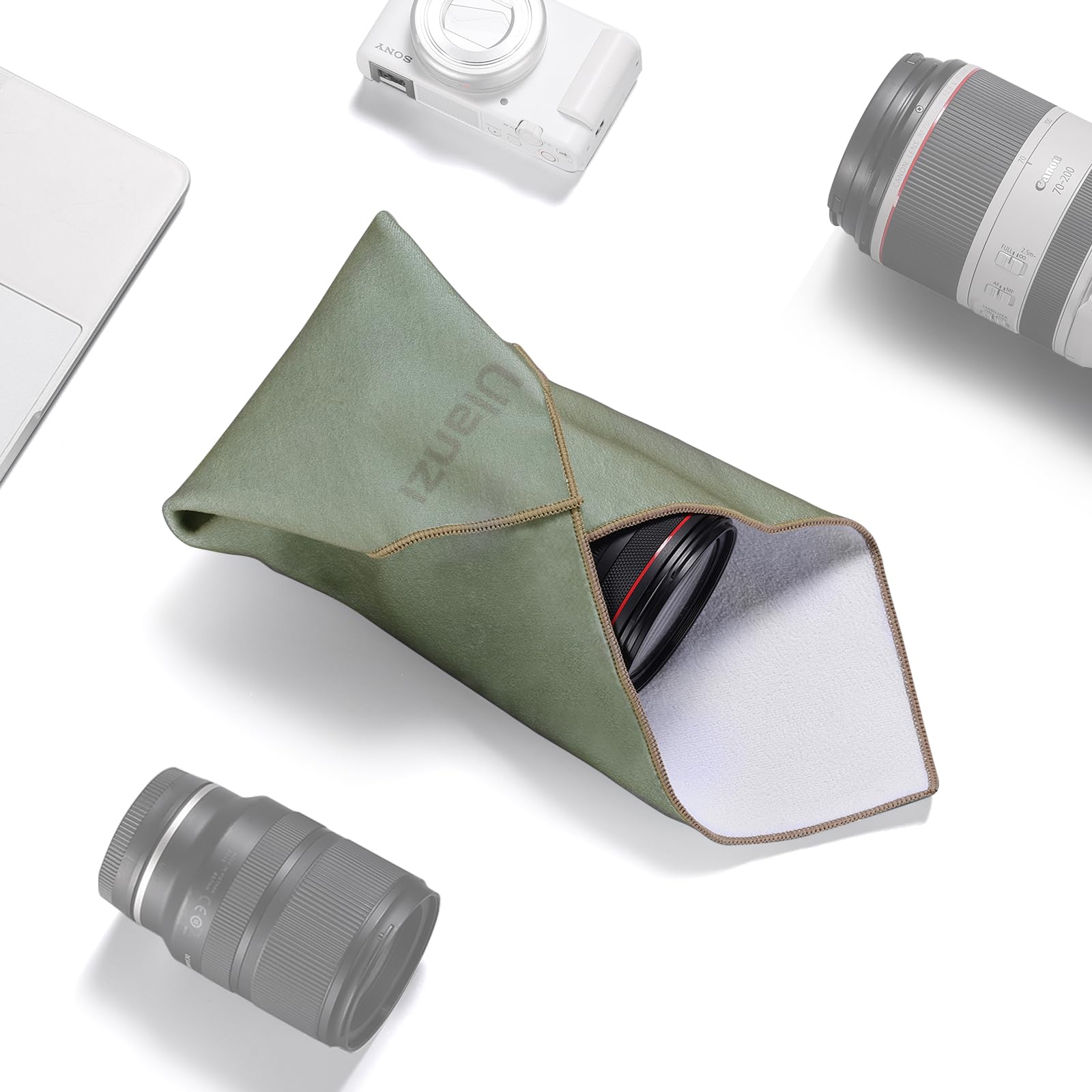 

Ulanzi Camera 35cm x Camera Cleaning Adhesive Cleaning Lens Protective Mirrorless Camera Portable and Protects and More Wrap, 35cm, Protection, Cloth, зелений