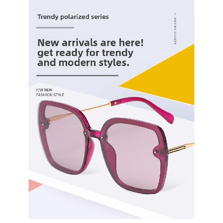Women's Polarized Sunglasses, European and American Trendy, Unique Retro Sunglasses for Driving, Sunshade, Light Luxury Style
