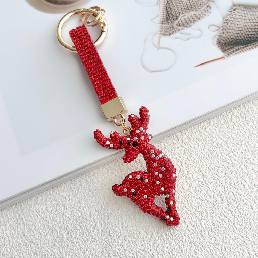 Christmas Tree Santa Claus Keychain Cane Metal Xmas Pendant Christmas Gifts
