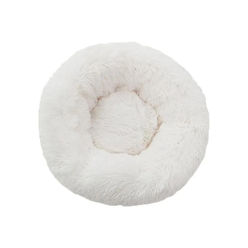 

Dog Nest Cat Nest Long Plush Round Pet Nest Dog Bed Winter Dog Mat Pet Bed Pet Supplies 40cm