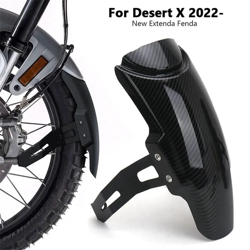 M33K-Motorcycle Accessories Front Wheel Extender Fender Mudguard Mud Flap For Ducati DesertX Desert X  (Carbon)