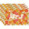 4PCS/Set Blue Hydrangea Placemats 30*45CM Linen Lavender Tulip Flower Table Mads For Home Xmas Party Dining Table Decoration