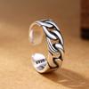 925 Sterling Silver Rings for Women Couple Minimalist Handmade Simple Retro Chain Ring Party Jewelry Gift Prevent Allergy