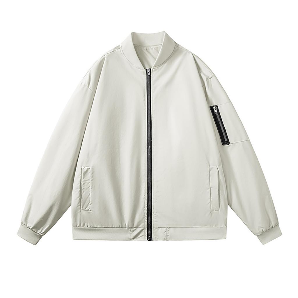 Men's Casual Flight Jacket Zip-Up Baseball Windproof - Outerwear for Spring and Fall