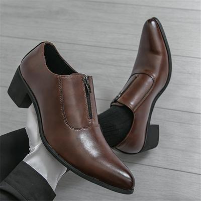 Luxury Fashion Designer New Pointed Black Brown Casual Shoes For Men Brand Slip On Loafter Formal Wedding Dress Homecoming