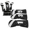 3PCS     Head Cover PU Leather Waterproof Protective   Headcovers Set with Plush Lining for Woods