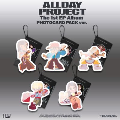 ALLDAY PROJECT Oficiální balíček fotokaret – Merch z 1. EP | K-POP PVC fotokarta a sada klíčenek | Verze pro 5 členů