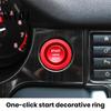 Accessoires de voiture Bouton-poussoir de démarrage/arrêt de moteur Autocollant Personnalisable Anneau Adhésif Facile à Installer Autocollant Décoratif