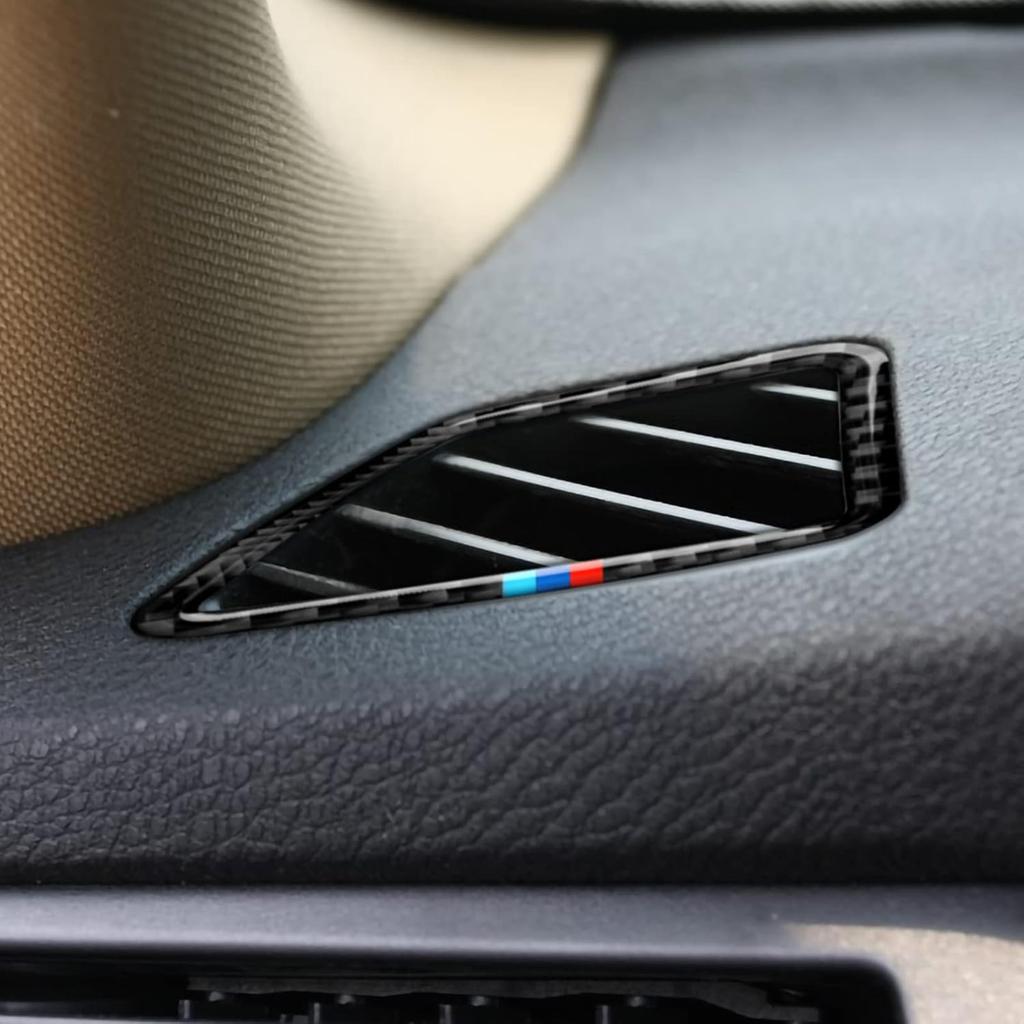 2PCS Car Air Vent Cover Sticker Carbon Fiber Trim Decal Fits for BMW X5 E70 X6 E71 2007 2008 2009 2010 2011 2012 2013 2014 Accessories