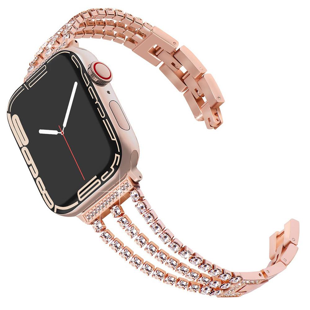 Suitable for Apple Watch Straps, with Exquisite Diamond Bow Inlay Strap
