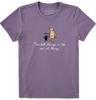 A Vida é Boa. Camiseta Feminina Winnie Best Things Crusher, Roxo Crepúsculo