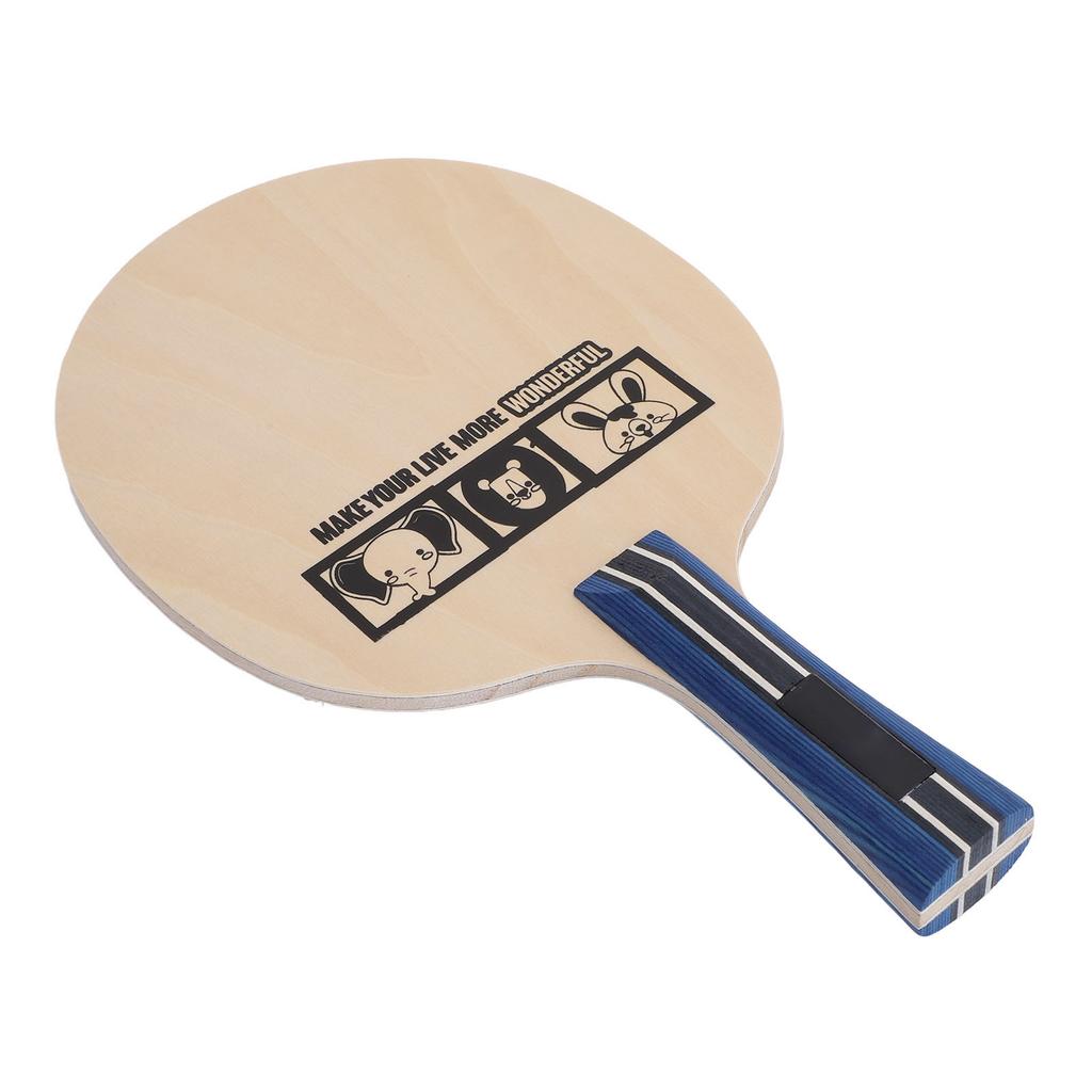 Table Tennis Racket Paddle Table Tennis Equipment for Kids 5 Layers Pure Wood Baseboard Basswood