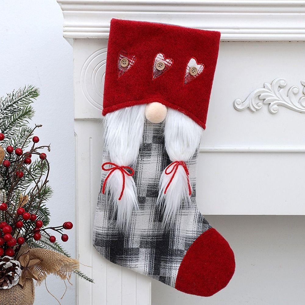 Large Capacity Candy Socks Gift Bag Hanging Christmas Stocking Christmas Decorations for Home