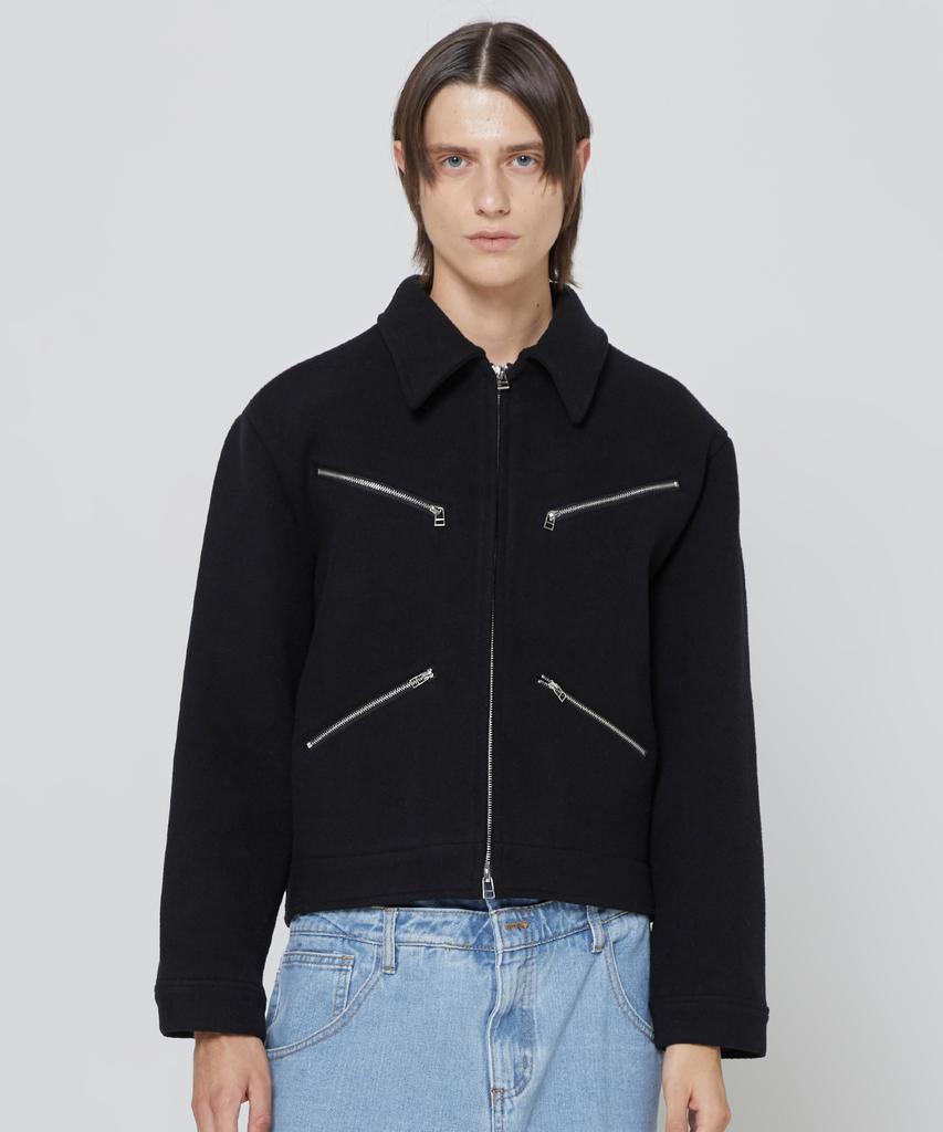 Millo Archive Oblique Wool Blouson [Black]