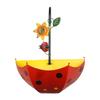 Creative Umbrella Shape Wall Planter For Garden Balcony Porch With Animal Ornament Iron Hanging Flower Pot Outdoor Indoor Decoration