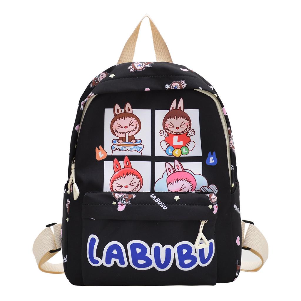 Детский рюкзак Labubu с мультяшным дизайном и дышащим нейлоном для школы