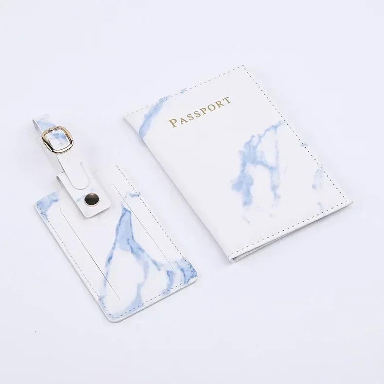 Travel Passport Cover Luggage Tag Set Women ID Card Passport Holder Cover Case Credit Card Holder Ticket Clip Travel Accessories