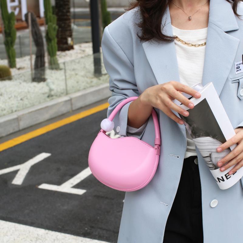 Trendy Niche Design 2026 New Cute Solid Color Handbag Casual Multifunctial Crossbody Bags Simple Phe Bag