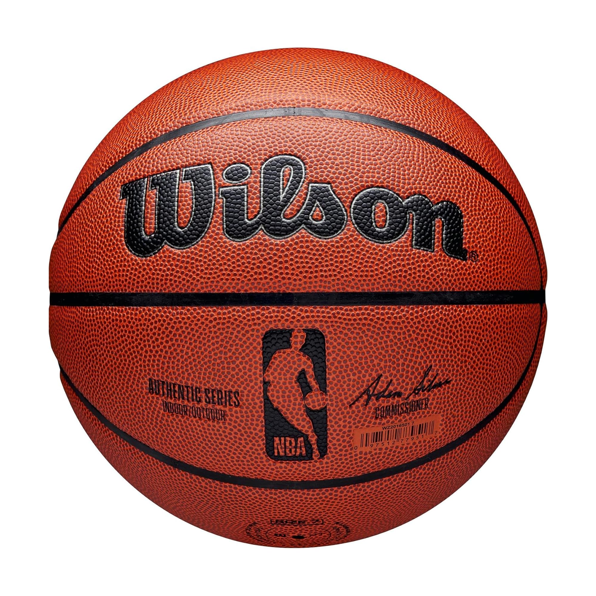 Wilson NBA Authentic Basketball Size 7 Diameter WZ2016501XB7, Indoor/Outdoor Use, / approx. 24.5cm коричневый