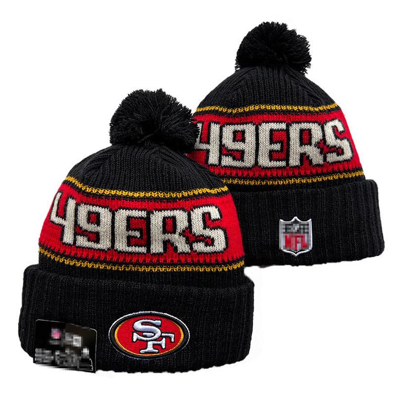 49er Team 2025 Autumn/Winter Wool Pom-Pom Knit Hat - Warm Embroidered Couple Style