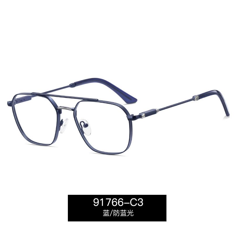 

Металлическая оправа Очки для чтения с фильтром синего света Для мужчин 2026 Ретро Двойной мостик Квадратные оправы Очки для пресбиопии Мужские 0