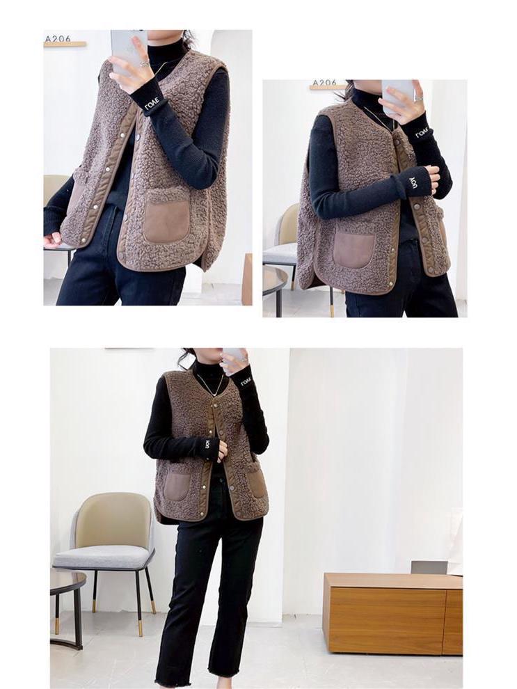 Women's 2023 Autumn/Winter Leather & Fur Lambswool Waistcoat Vest - Short & Stylish