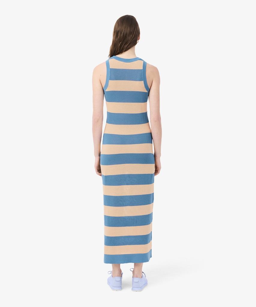 Lacoste Women'S Striped Sleeveless Dress Ef8922-56G 4Ip