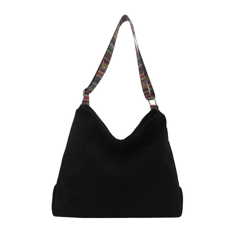 Lässiger Wind Reise-Rucksack Frühling und Sommer große Kapazität literarische Entspannung Achseltasche Samt Tragetasche