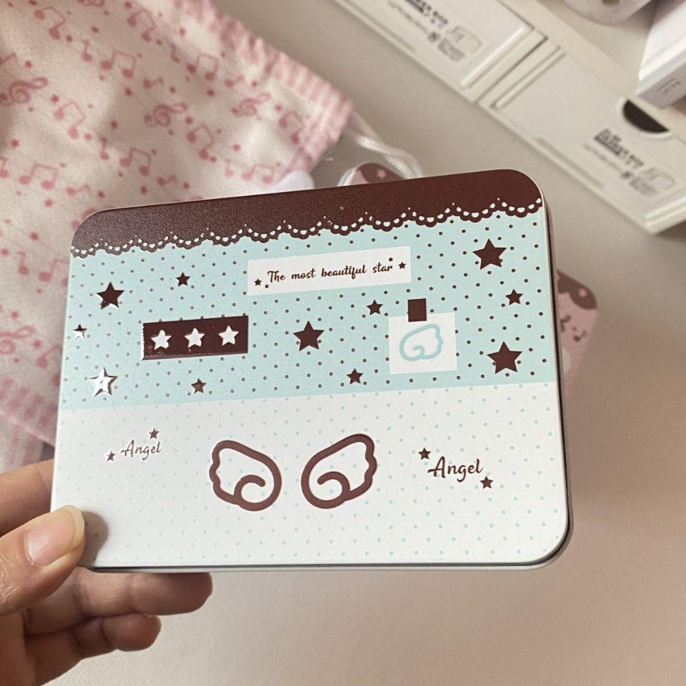 Large Capacity Tin Box Rectangular Jewelry Organizer New Kpop Photocards Storage Case
