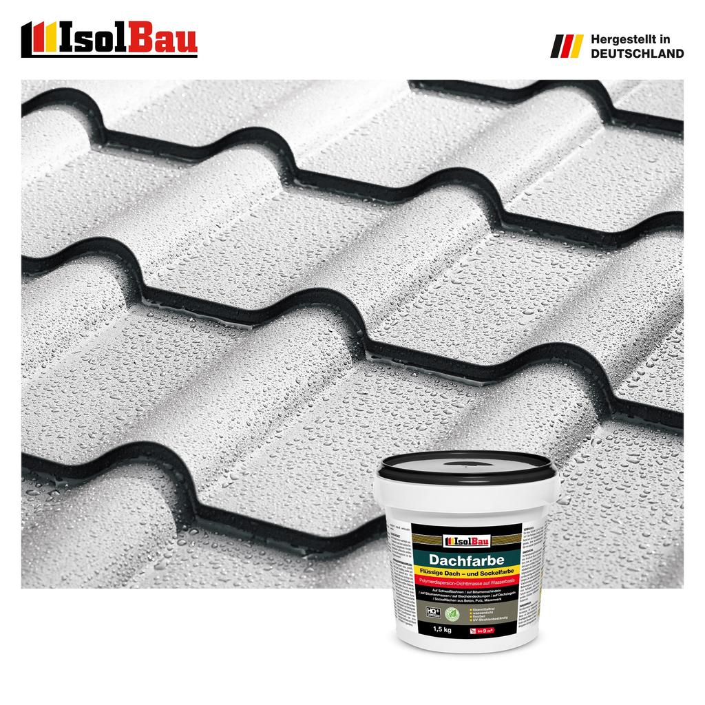 IsolBau Roof Paint Dachfarbe Stone Gray 1.5