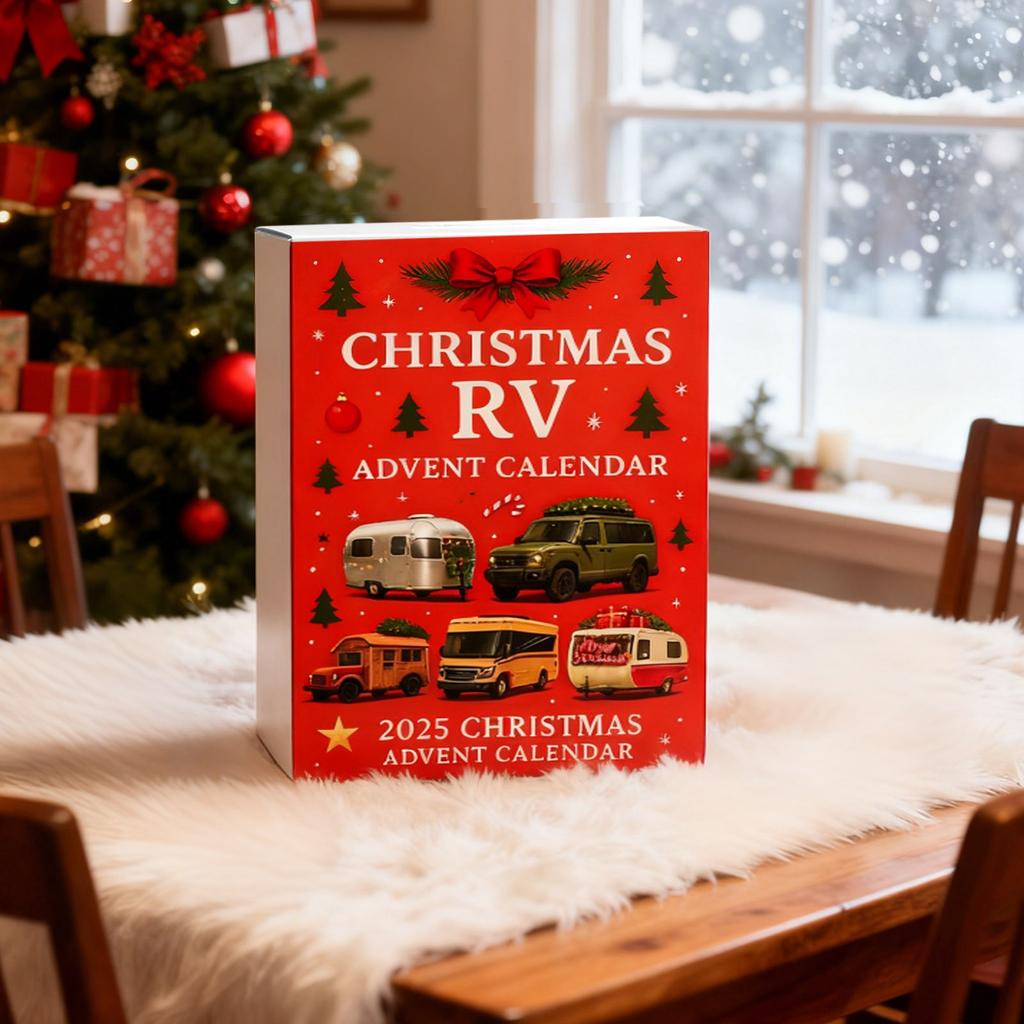 2D Flat Acrylic Mystery Box 24pcs Pendant With Airplane Box Funny Christmas Countdown Calendar