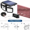 Three-Head LED Solar Wall Light for Outdoor Courtyard and Street