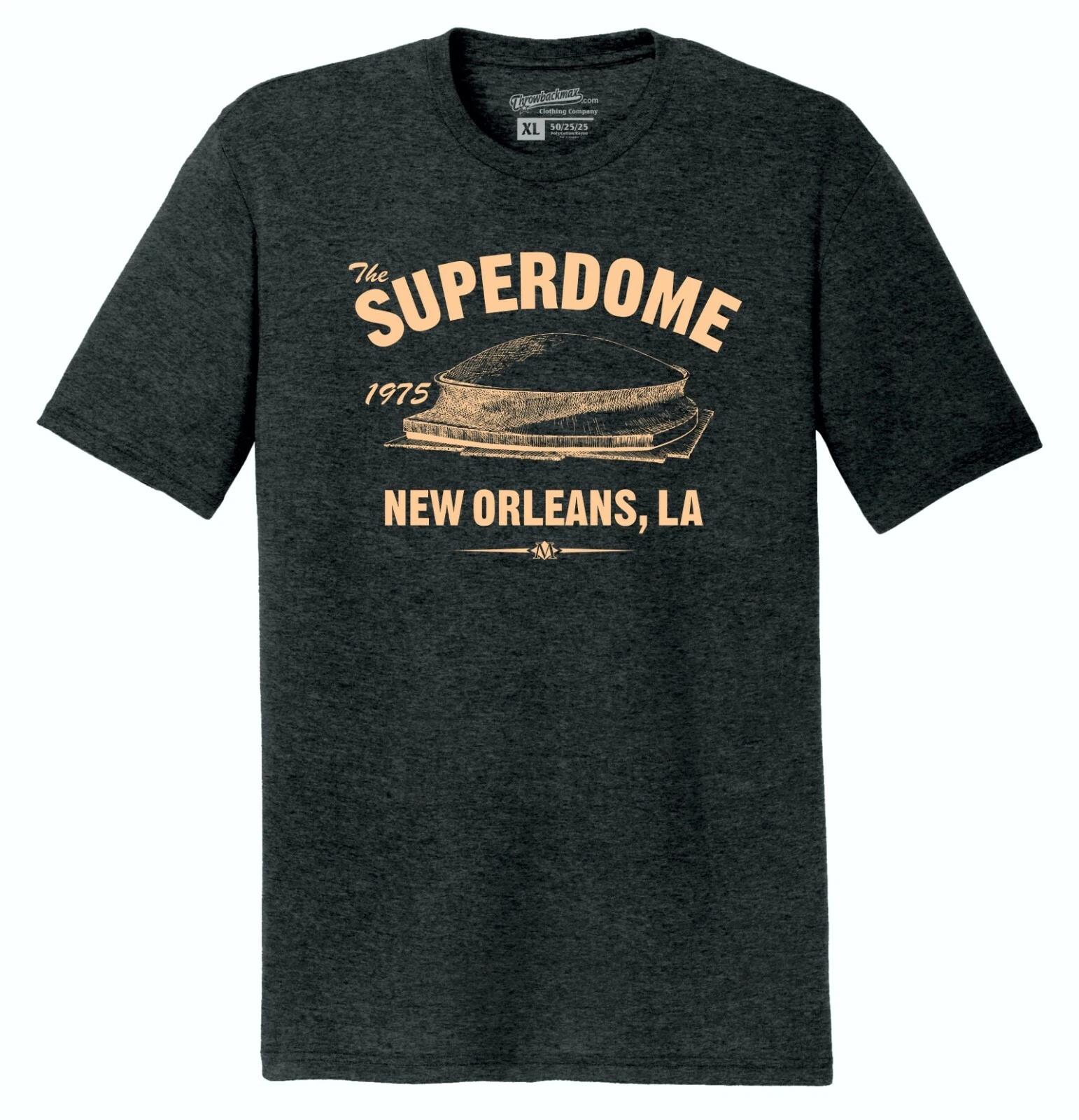 Louisiana Superdome 1975 Football TRI-BLEND Tee Shirt - New Orleans Saints XL