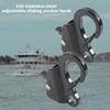 Boat Accessory 316 Stainless Steel Sliding Hook High Strength Marine Hook Simple Installation for Fast Rope Attachment