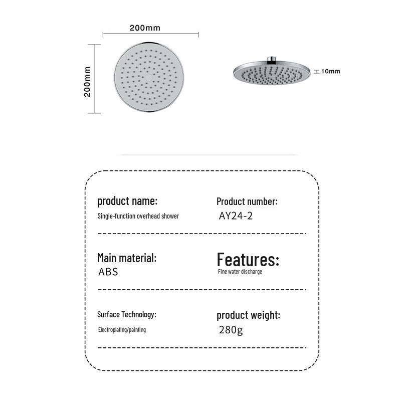 Xuan Yong Round Overhead Shower Head
