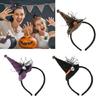 Halloweenowe Opaski z Czapką Czarownicy z Detalami Czapki i Czaszki Modne Opaski Magiczna Dekoracja Imprezowa