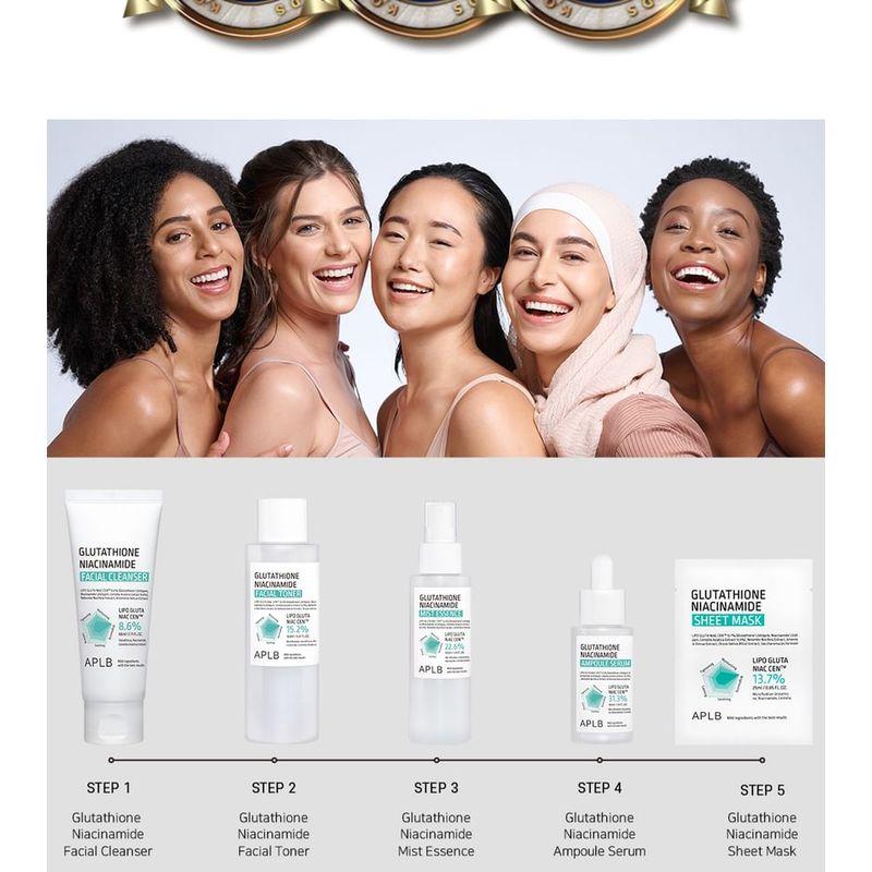 APLB - Glutathione Niacinamide Sheet Mask Bundle Set