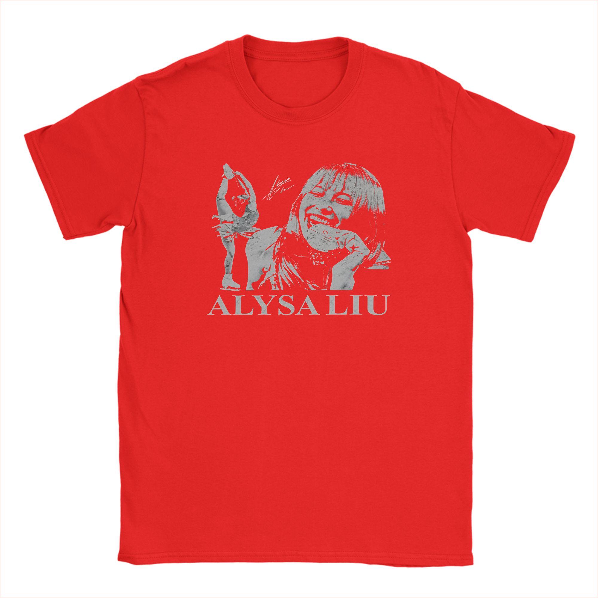 

Alysa Liu 2026 Gold TShirt for Unisex Hipster Cotton Tees O Neck Short Sleeve T Shirts Plus Size Tops S