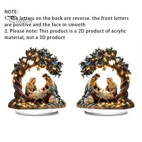 Modern Home Office Decor Abstract Thinker/Bathtub Santa Claus/Christmas Nativity Acrylic Desktop Ornament, Artistic Table Decoration with Unique Desk